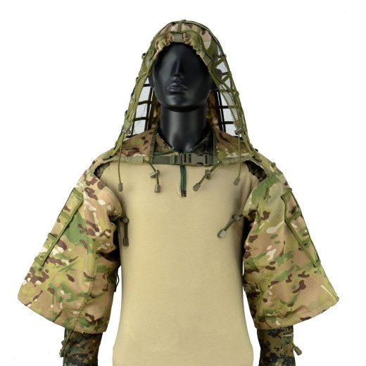 Traje táctico Ghillie de tela a cuadros para aficionados militares, ropa de camuflaje para francotiradores, resistente al desgaste y transpirable.