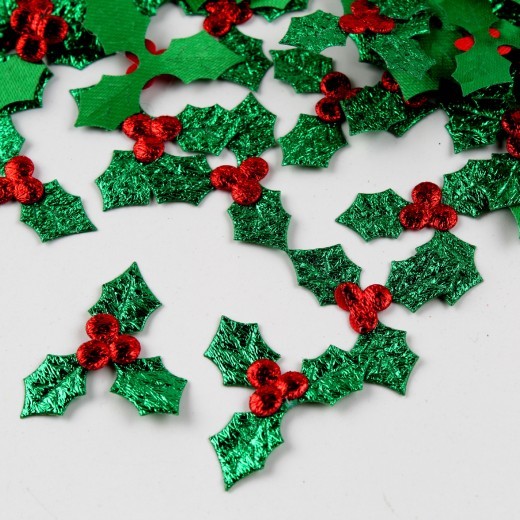 Accesorios de tela para hacer tú mismo: decoración navideña con confeti