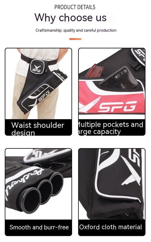 Carcaj de tres tubos para tiro con arco, carcaj tradicional