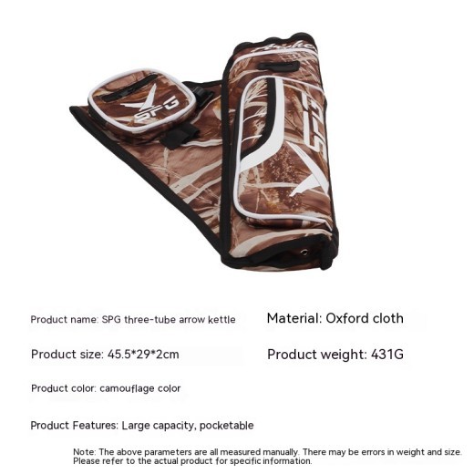 Carcaj de tres tubos para tiro con arco, carcaj tradicional