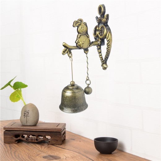 Adorno de timbre de puerta con diseño de animales vintage para niños