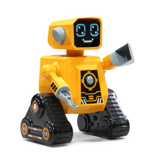 Vehículo de ingeniería eléctrico inalámbrico de juguete para niños, robot inteligente que enseña rompecabezas.