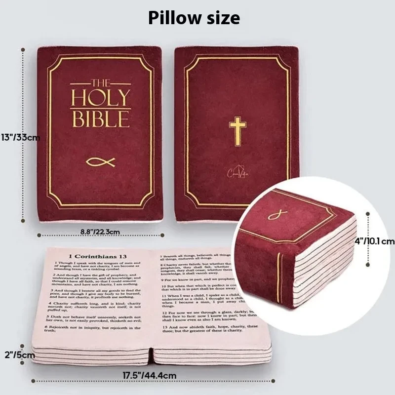 Almohada de peluche de la Biblia navideña para decoración del hogar