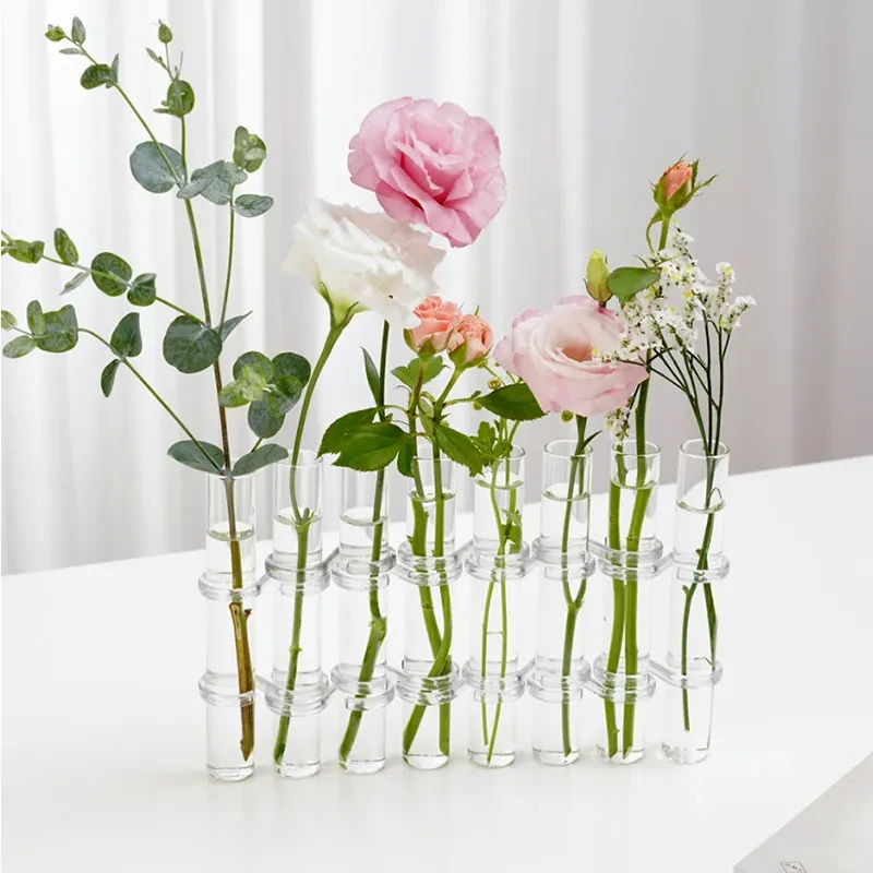 Jarrón de vidrio transparente para plantas, botellas, macetas, recipientes hidropónicos, decoración para bodas y fiestas.