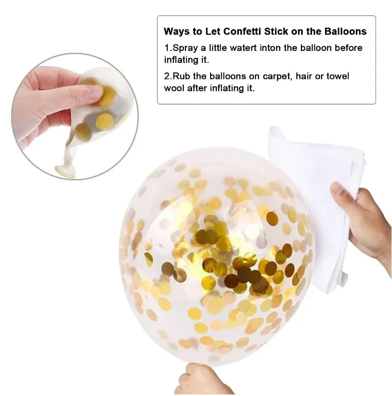Globos metálicos dorados y blancos perlados para baby shower, bodas, fiestas de cumpleaños