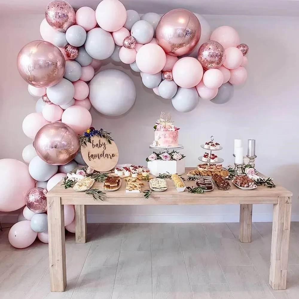 Globo de confeti de oro rosa para bodas, cumpleaños y fiestas.