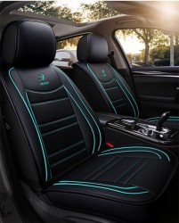 Funda de asiento de coche, cojín de asiento, funda de asiento de cuero PU