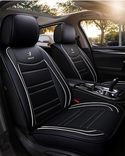 Funda de asiento de coche, cojín de asiento, funda de asiento de cuero PU