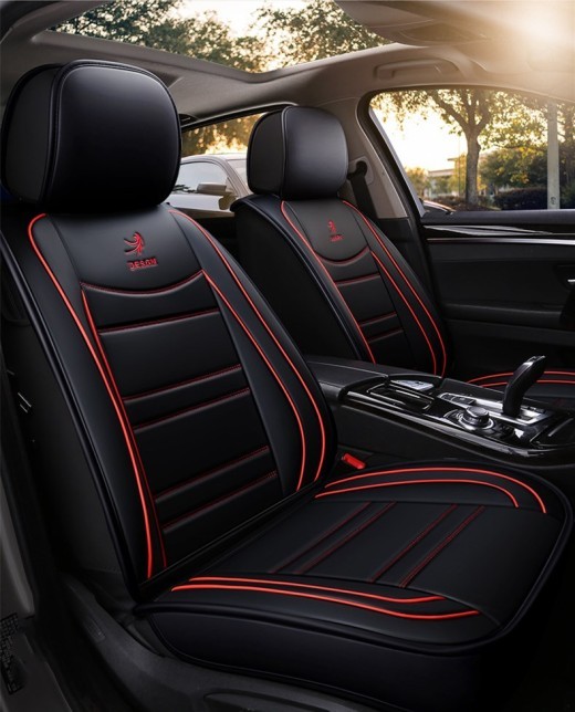 Funda de asiento de coche, cojín de asiento, funda de asiento de cuero PU