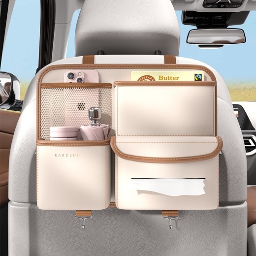 Bolsa de almacenamiento colgante para el respaldo del asiento del coche, suministros para el interior del coche