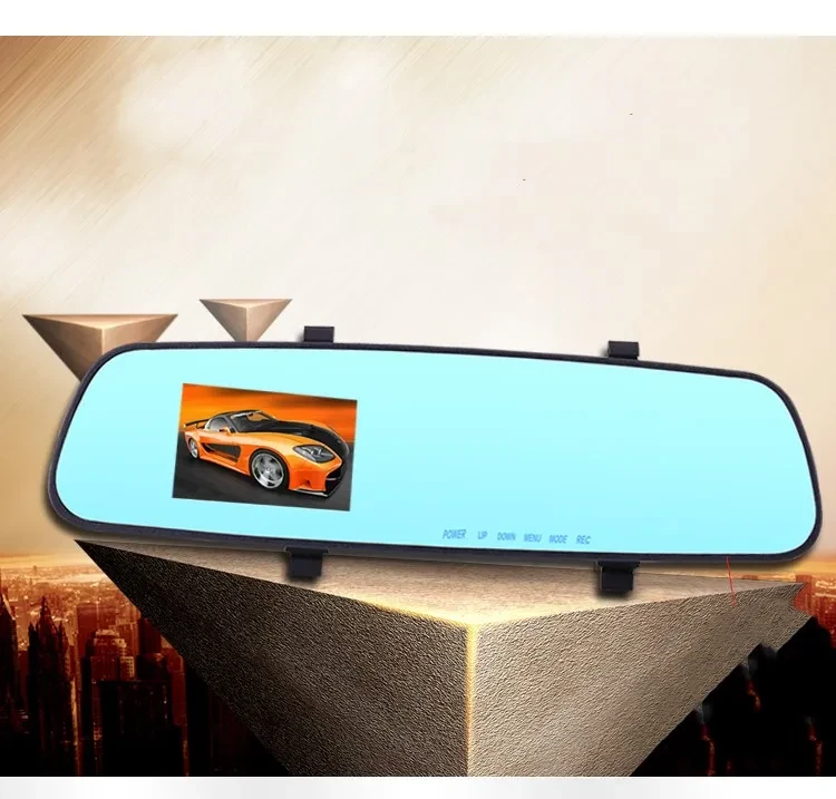 Grabadora de conducción con espejo retrovisor HD 1080P