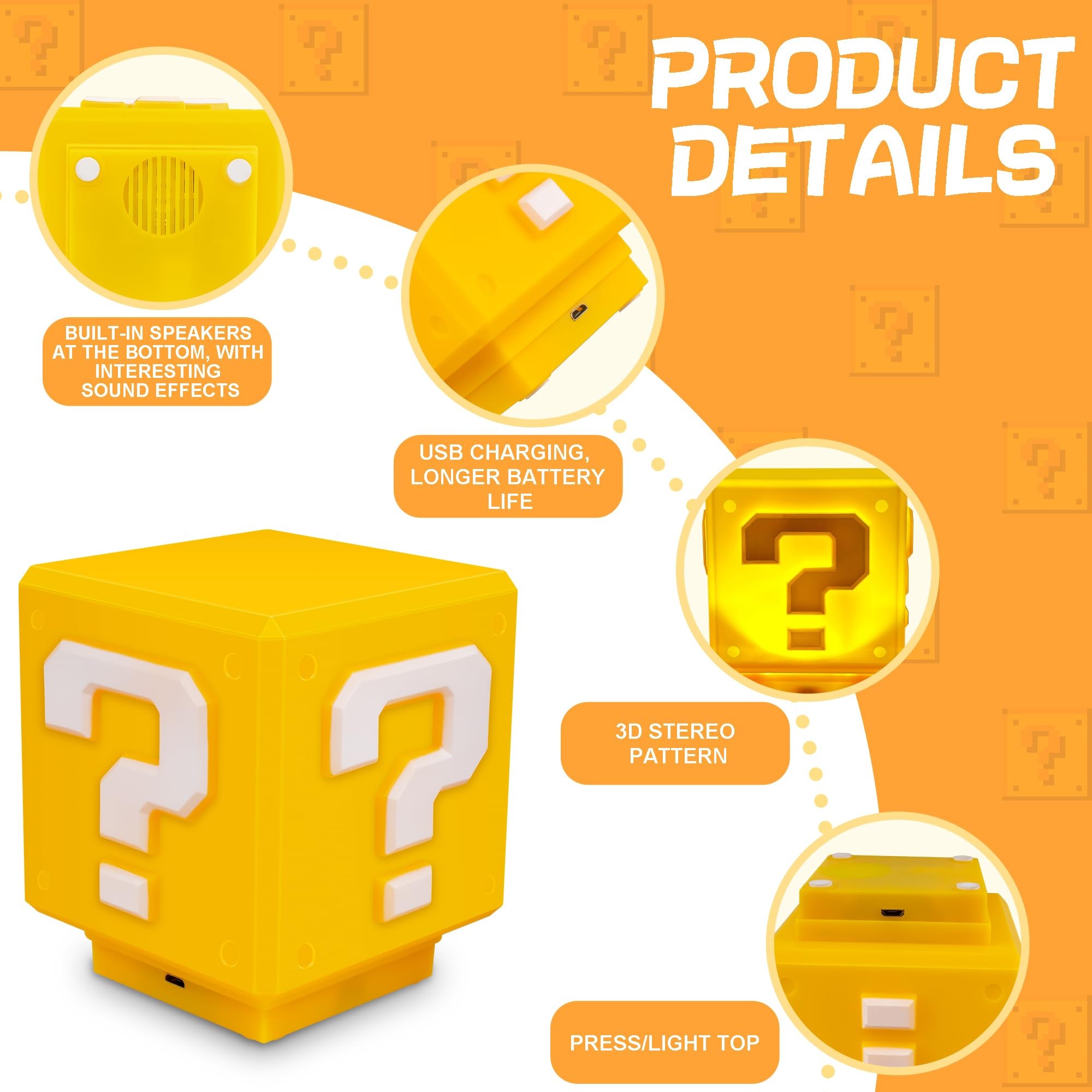 Luz nocturna LED de Super Mario con música