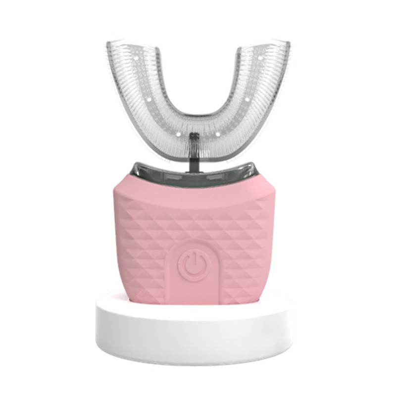 Cepillo de dientes eléctrico ultrasónico para niños en forma de U, de silicona blanqueadora de 360 ​​grados, automático.