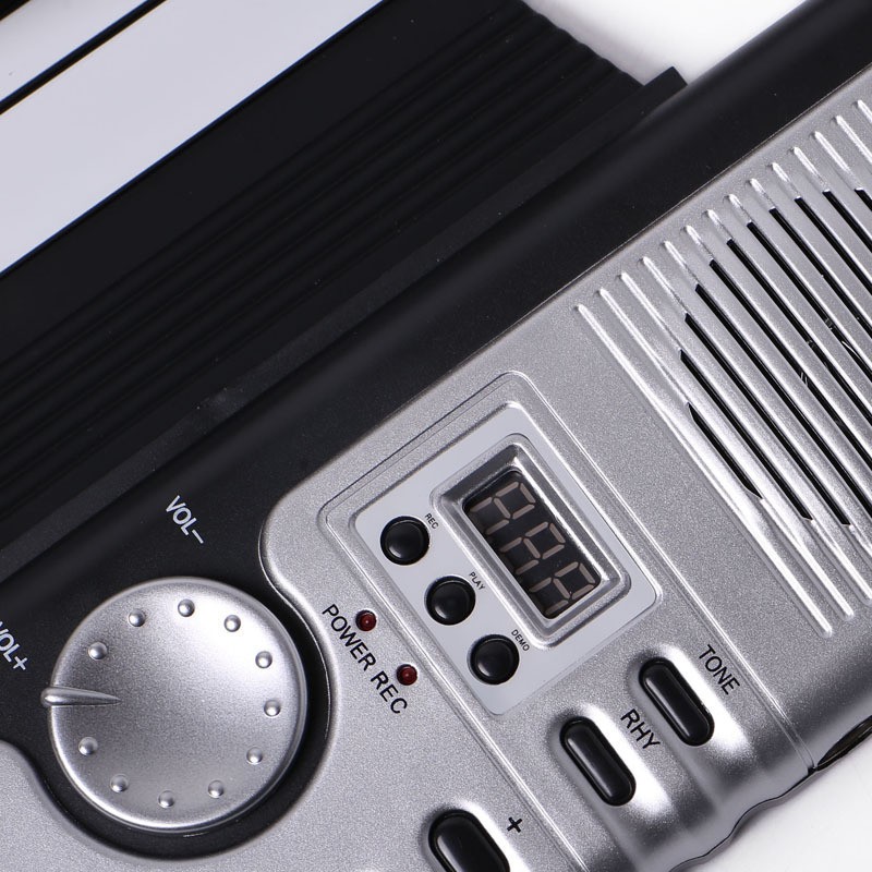 Piano enrollable portátil de 61 teclas, teclado electrónico flexible de plástico ABS y caucho de silicona.