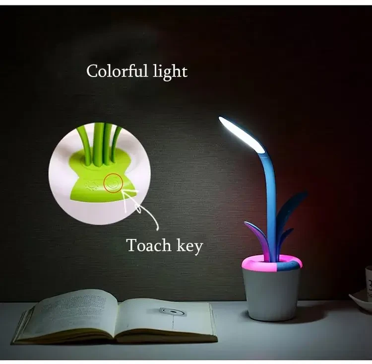 Lámpara de escritorio moderna con protección ocular LED