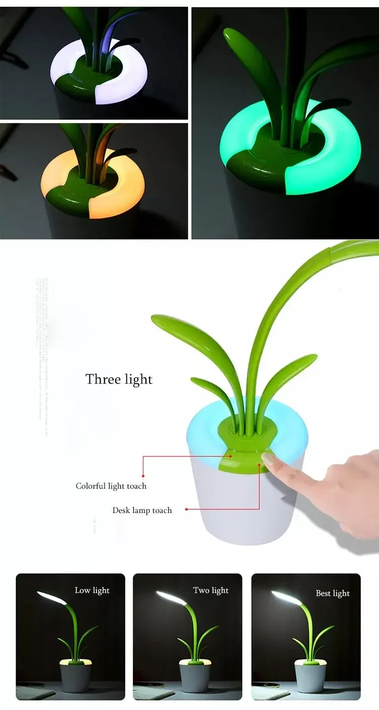 Lámpara de escritorio moderna con protección ocular LED