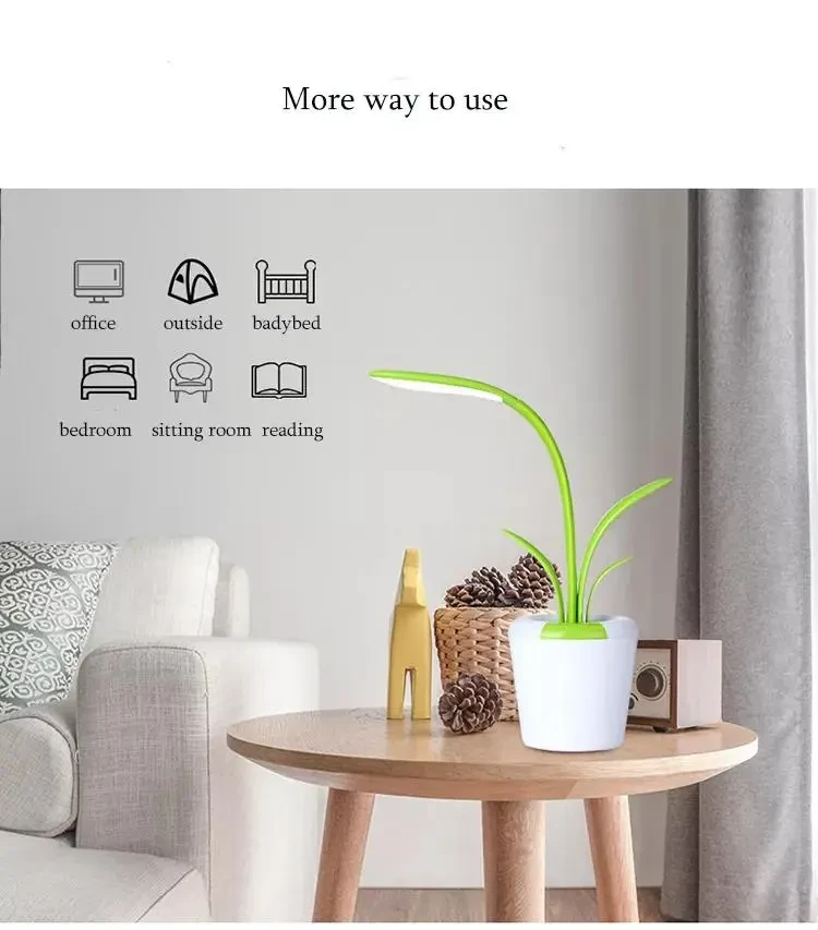 Lámpara de escritorio moderna con protección ocular LED