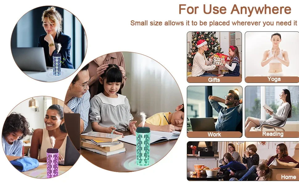 Lámpara táctil de luz nocturna con generador de vapor frío