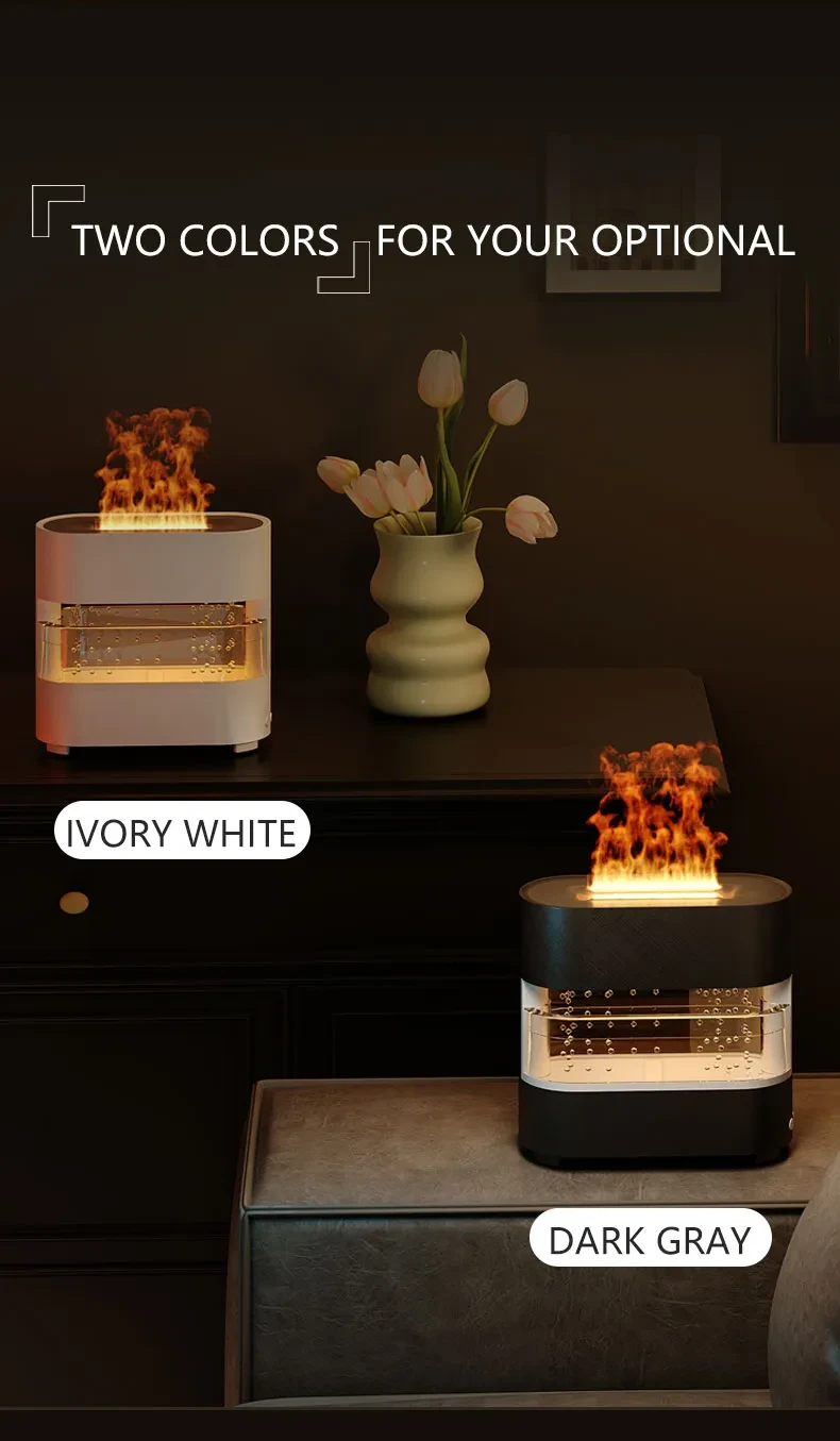 Humidificador de agua con forma de nube de lluvia y fuego Novedades