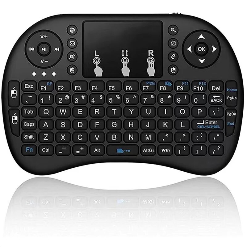 Teclado inalámbrico i8 con panel táctil de 2,4 GHz, miniteclado en inglés/ruso y ratón aéreo para portátil, TV Box y proyector.
