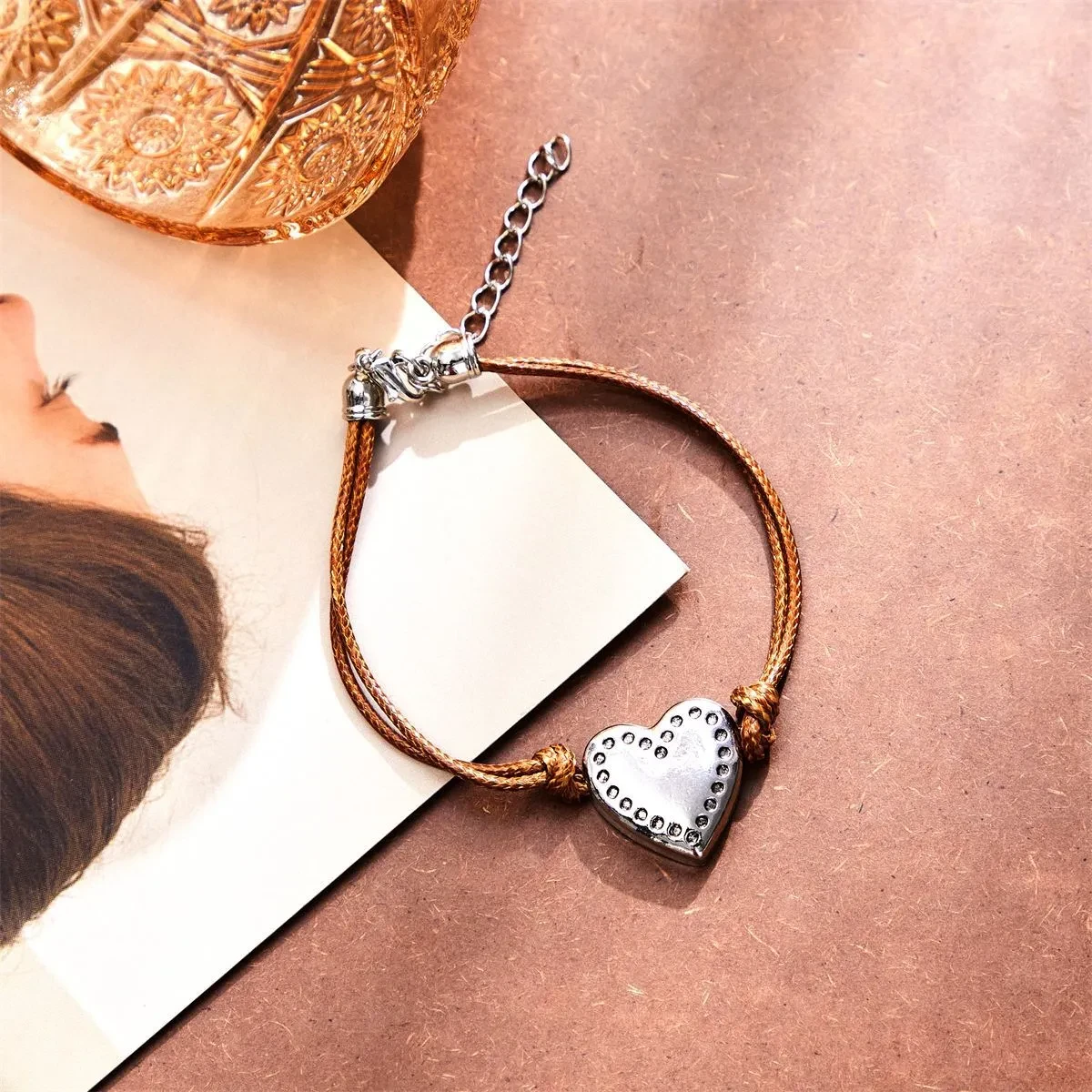 Pulsera de varias piezas en forma de corazón