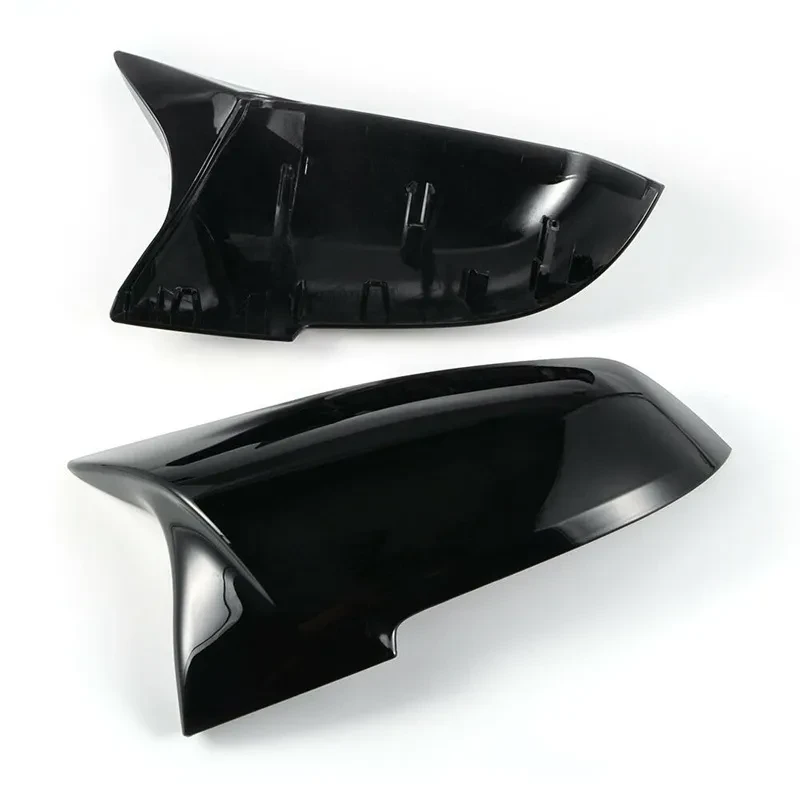 Aplicable a BMW Serie 1, 2, 3, 4 F20 F30 M Ox Horn Carcasa de espejo retrovisor negro brillante Carcasa de espejo retrovisor