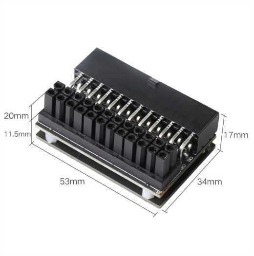 Chasis, placa base, fuente de alimentación ATX, 24 pines, codo de dirección de 90 grados, accesorios de funcionamiento