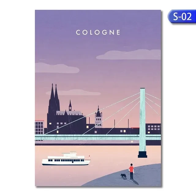 Póster de viaje para decoración del hogar, pintura en lienzo