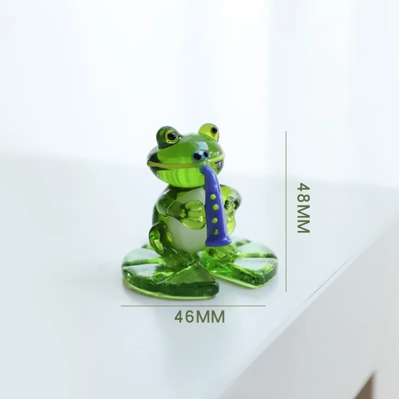 Adorno de rana de cristal para decoración del hogar
