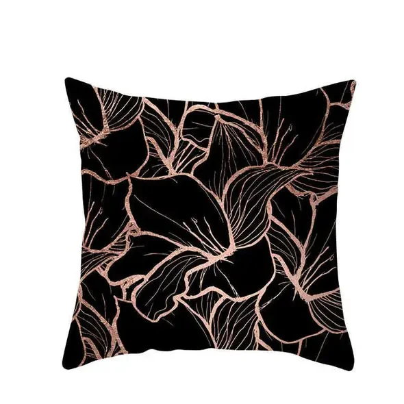 Funda de almohada decorativa para el hogar con diseño de piel de melocotón dorada