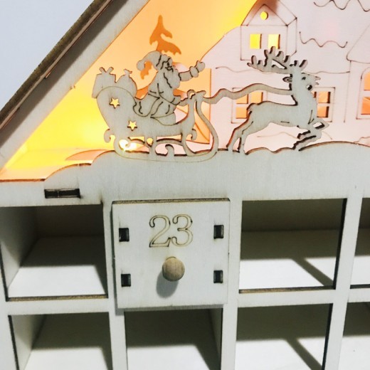 Decoraciones navideñas de madera para calendarios