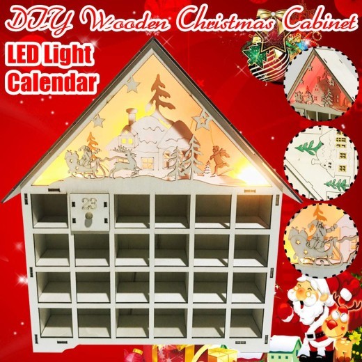 Decoraciones navideñas de madera para calendarios