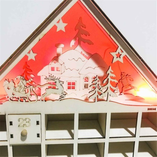Decoraciones navideñas de madera para calendarios
