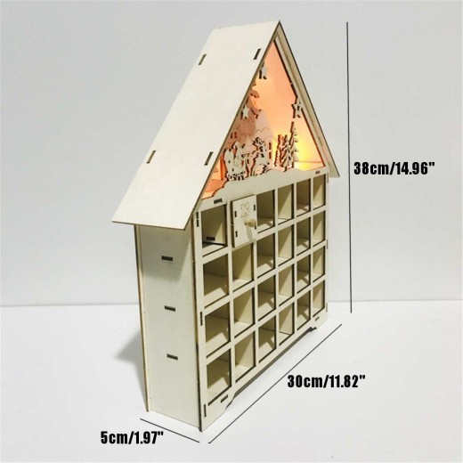 Decoraciones navideñas de madera para calendarios