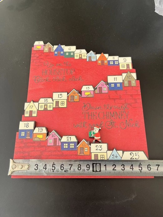 Calendario de Adviento con cuenta regresiva del Castillo de Papá Noel, regalo de Navidad