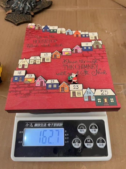 Calendario de Adviento con cuenta regresiva del Castillo de Papá Noel, regalo de Navidad