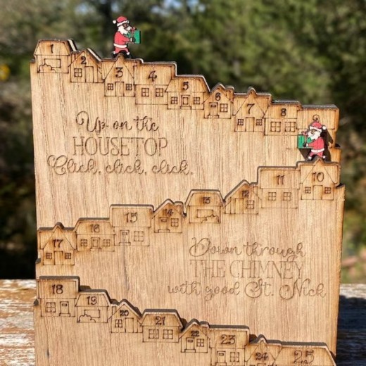 Calendario de Adviento con cuenta regresiva del Castillo de Papá Noel, regalo de Navidad