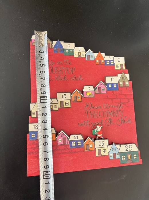 Calendario de Adviento con cuenta regresiva del Castillo de Papá Noel, regalo de Navidad