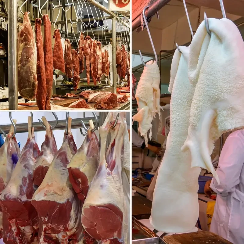 Gancho de acero inoxidable para carne (paquete de 5), ideal para restaurantes, carnicería, procesamiento de carne. Equipo de caza, barbacoas, ahumadores, parrillas, colgadores de trozos, secado de carne seca para cocina, tocino y salchichas.