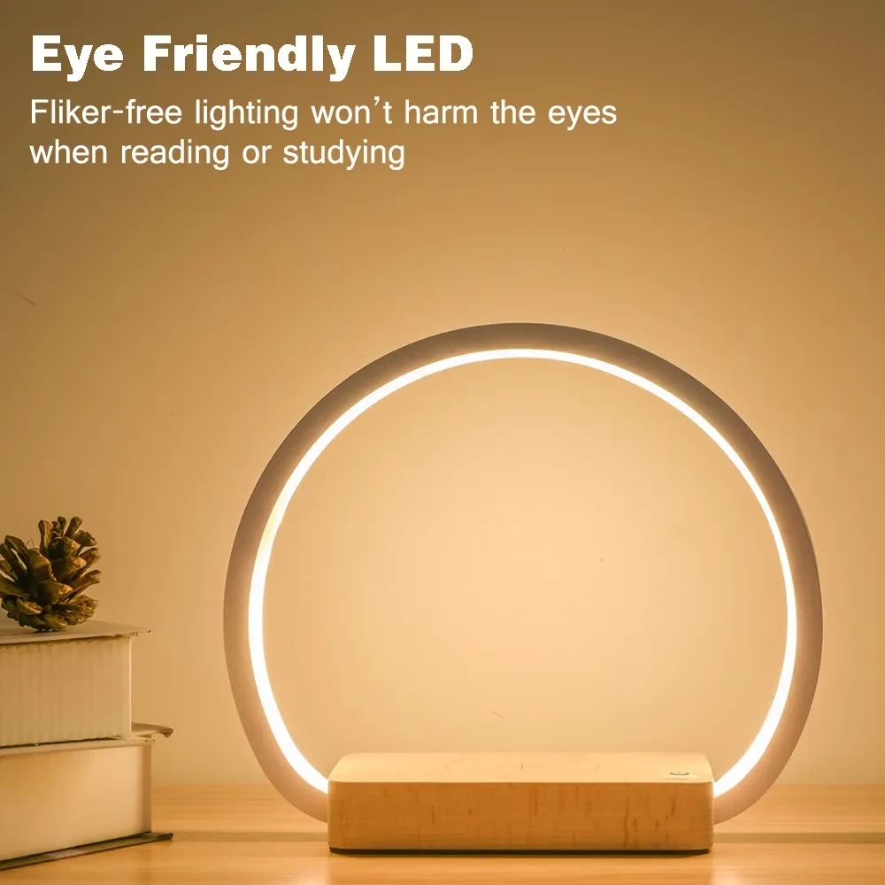 Lámpara de mesa multifuncional con carga inalámbrica