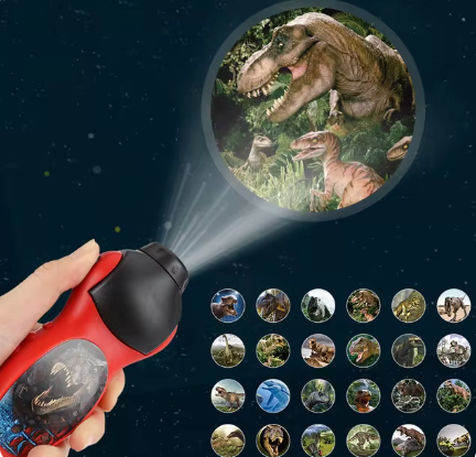 Proyector de dinosaurio tiburón para estudio nocturno