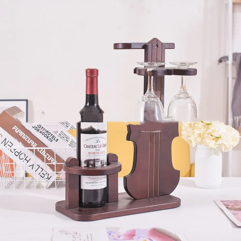 Inicio Bar Barra de bar Soporte para copas de vino con forma de violín