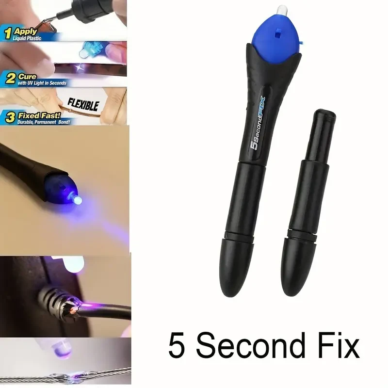 Lápiz de soldadura de plástico líquido 5 Second Fix, herramienta de reparación con luz ultravioleta