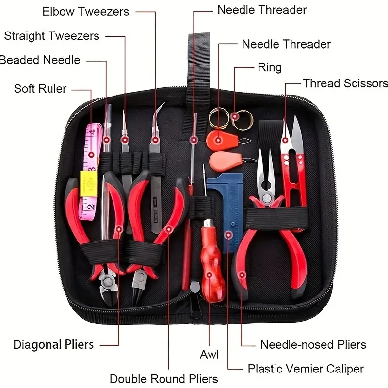 Kit de herramientas para la fabricación de joyas con herramientas de reparación de cuentas