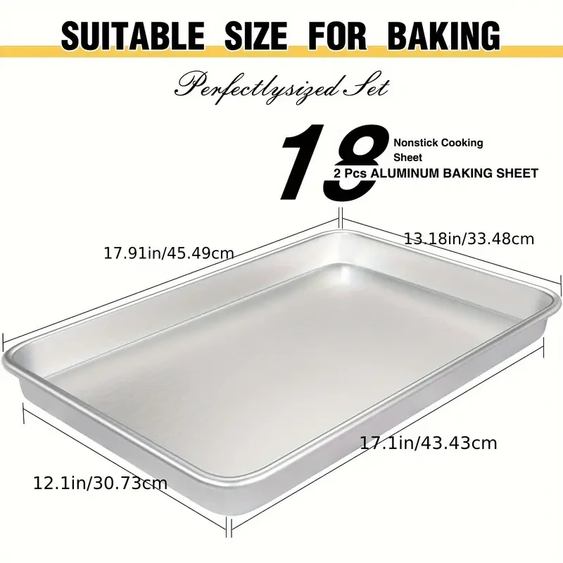 Bandejas para hornear de acero aluminizado de calidad comercial: duraderas, antiadherentes y resistentes al calor para resultados de horneado perfectos.