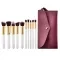 Juego de 10 brochas de maquillaje de viaje con bolsa
