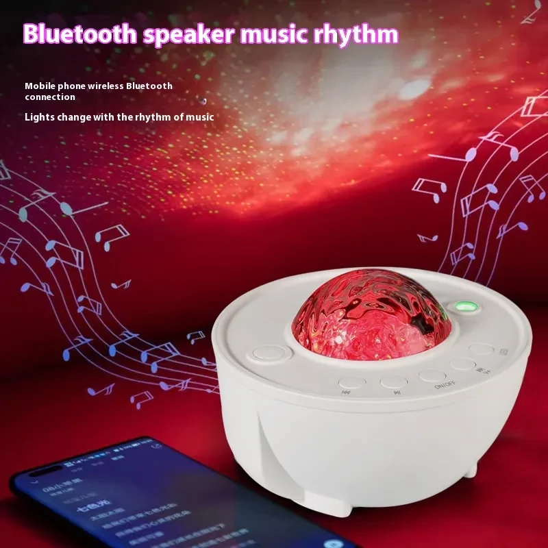 Decoración navideña con cielo estrellado giratorio y Bluetooth