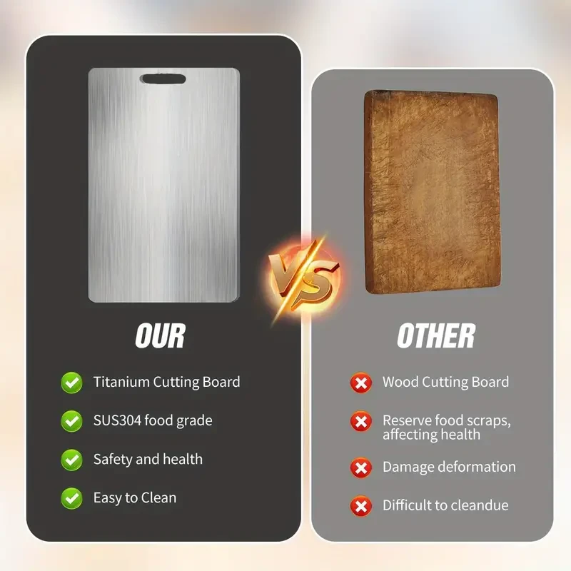Tablas de cortar de acero inoxidable premium (2 unidades), de doble cara, aptas para uso alimentario, para carne y verduras, herramienta duradera para la preparación de la cocina.
