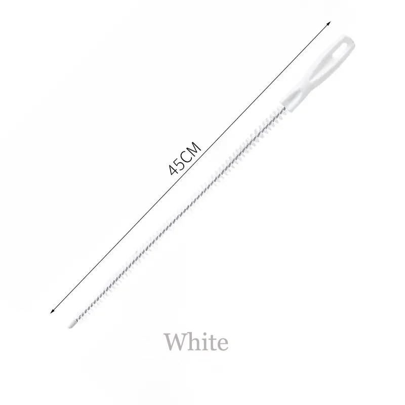 Cepillo desatascador de tuberías de 45 cm, limpiador de desagües y fregadero.