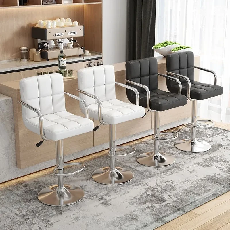 Silla de bar minimalista y cómoda con rotación para el hogar